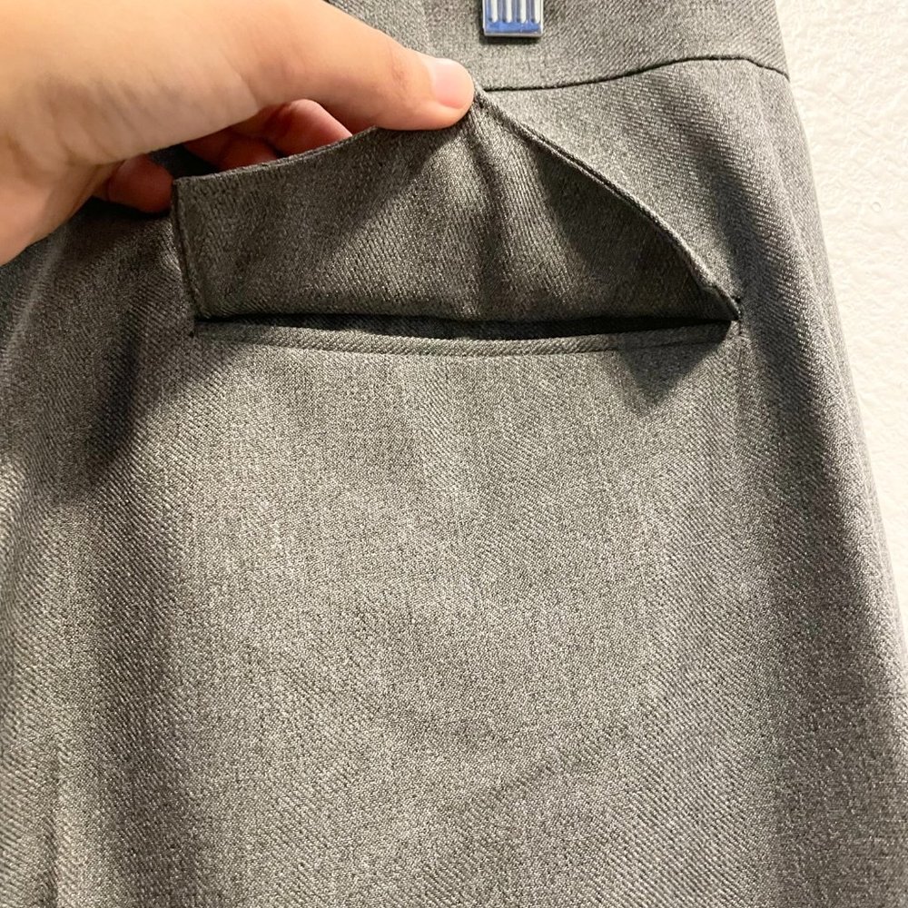 Circle S NWT Men's Vintage 80s Gray Pleated Western Dress Ranch Pants Size 40 - Picture 9 of 10